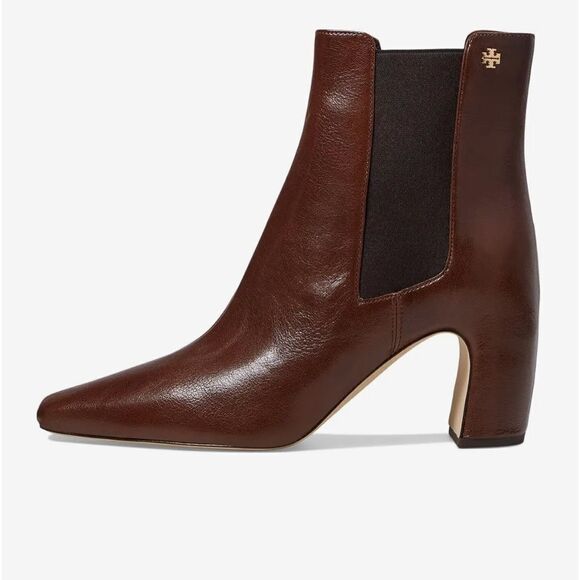 TORY BURCH Coco Brown/ Dark Leather Banana Chelsea Boots Size 6.5 $578 - Picture 8 of 11